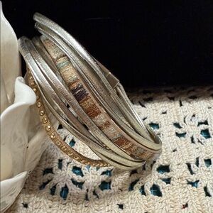 Elegant Silver and Gold  Bracelet